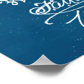 Blauw | Octrooi op saxofoon Poster (Hoek)