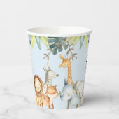 Blauw oerwoud baby shower papieren bekers (Links)