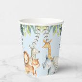 Blauw oerwoud baby shower papieren bekers (Rechts)