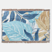 Blauw Oerwoud bladeren Deken (Voorkant)