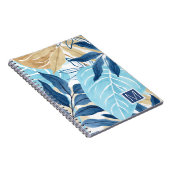 Blauw Oerwoud bladeren Notitieboek (Rechterzijde)