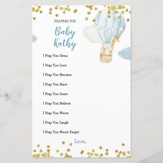 Blauw Oerwoud heteluchtballongebeugen voor Baby (Voorkant)