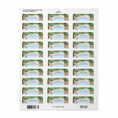 Blauw oerwoud safaridieren, verjaardagsadres etiket (Full Sheet)