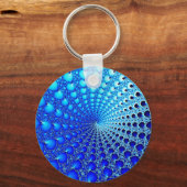 blauw-oester-spiraal sleutelhanger (Voorkant)