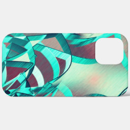 Blauw of cyaan rekt over roodroodachtig oranje Case-Mate iPhone case