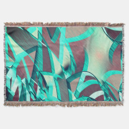 Blauw of cyaan streekt rood, geboord afbeelding op deken