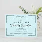 Blauw of een uitnodiging voor een kleurenfamiliere (Staand voorkant)