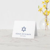 Blauw of kleur Ster David sympathie bedankt Kaart (Gele Bloem)