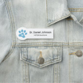 Blauw of kleurenafdrukken met een dierlijk hart naamplaatje (In situ)