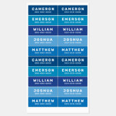 Blauw of om het even welke kleurennaam en waterdic labels (Vel)