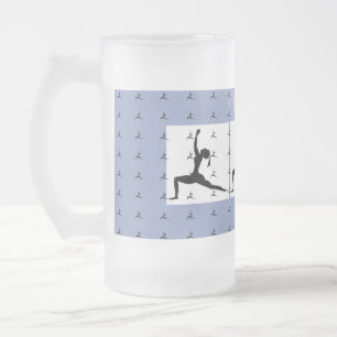 Blauw of 'Pick a Color' Bevroren Yoga-Mok (16 oz) Matglas Bierpul