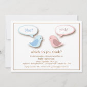 Blauw of PInk Little Birds Gender Reopenbaart Part Kaart (Voorkant)