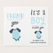 Blauw of roze Baby | Blauw Visitekaartje (Buitenkant ongevouwen)