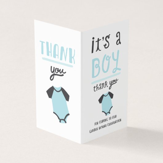 Blauw of roze Baby | Blauw Visitekaartje (Buitenkant)