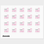 Blauw of Roze Baby Geslacht onthullen | Team Roze Ronde Sticker (Vel)