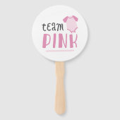 Blauw of roze Baby laat team blauw of roze zien Handwaaier (Voorkant)