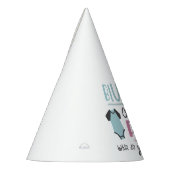 Blauw of roze Baby onthullen feestschoen Feesthoedjes (Links)