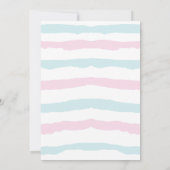 Blauw of roze Baby onthullen feestschoen Kaart (Achterkant)