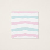 Blauw of roze Baby onthullen feestschoen Vierkante Visitekaartjes (Achterkant)