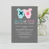 Blauw of Roze? Baby Outfits Geslacht Onthullen Par Kaart (Staand voorkant)