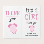 Blauw of roze Baby | Roze Visitekaartje (Buitenkant ongevouwen)