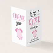Blauw of roze Baby | Roze Visitekaartje (Buitenkant)