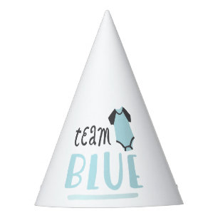 Blauw of roze Baby   Team Blue Feesthoedjes