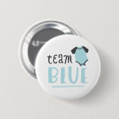 Blauw of roze Baby | Team Blue Ronde Button 5,7 Cm (Voorkant /achterkant)
