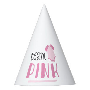 Blauw of roze Baby Team Roze Feesthoedjes