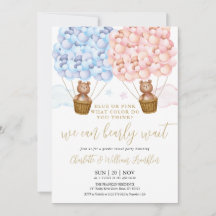 Blauw Of Roze Berenjacht Geslacht Onthulling Feest