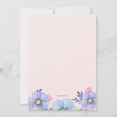 Blauw of roze Floral Gender Reopenbaarmakingsuitno Kaart (Achterkant)