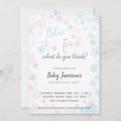 Blauw of roze | Frozen Gender Reveal Baby shower Kaart (Voorkant)