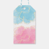 Blauw of roze Geslacht onthullen dankjewel labels Cadeaulabel (Achterkant)