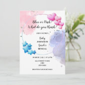 Blauw of roze geslacht onthullen kaart (Staand voorkant)