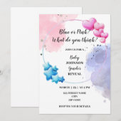 Blauw of roze geslacht onthullen kaart (Voorkant / Achterkant)