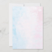 Blauw of roze Geslacht onthullen Party Kaart (Achterkant)