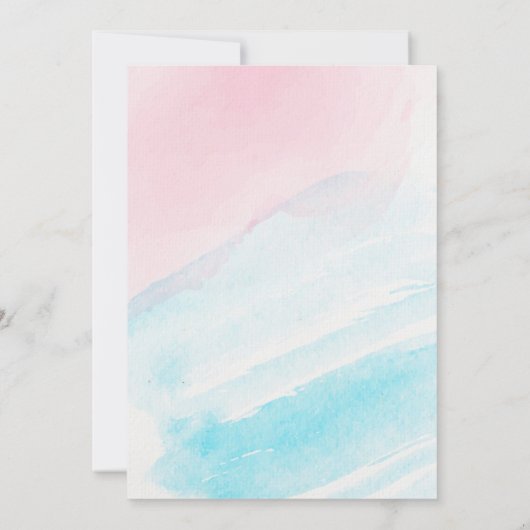 Blauw of roze geslacht onthullen uitnodiging (Achterkant)