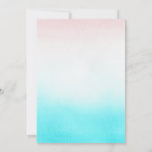 Blauw of roze geslacht onthult moderne Japanse boo Kaart (Achterkant)