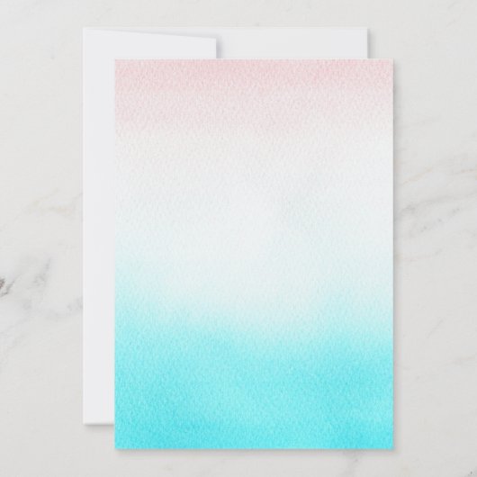 Blauw of roze geslacht onthult moderne Japanse boo Kaart (Achterkant)