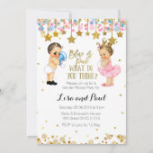 Blauw of roze geslacht Openbare uitnodiging (Voorkant)