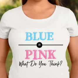 Blauw of roze, geslacht T-shirt