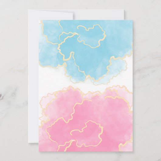 Blauw of roze Hij of zij Man of girl Geslacht Kaart (Achterkant)