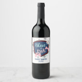 blauw of roze Honkbal of strikken Geslacht onthull Wijn Etiket (Voorkant)