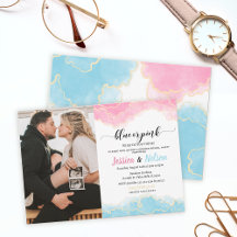 Blauw of roze jongen of meisje Genderfoto