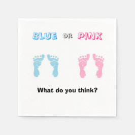 Blauw of roze? Papieren Servetten