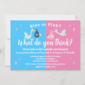 Blauw of roze Wat denk je dat Geslacht onthullen P Kaart (Voorkant)