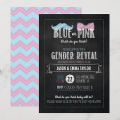 Blauw of roze, wat denk je? Geslacht Kaart (Voorkant / Achterkant)