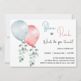 Blauw of Roze Wat Denk Je Geslacht Reveal Kaart