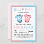 Blauw of roze wat u denkt dat gender zichtbaar is kaart (Voorkant)