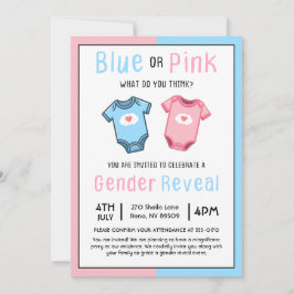 Blauw of roze wat u denkt dat gender zichtbaar is kaart
